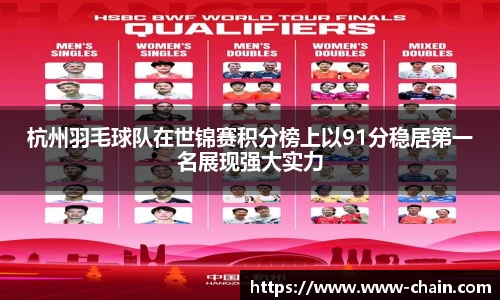 杭州羽毛球队在世锦赛积分榜上以91分稳居第一名展现强大实力