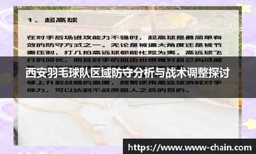 西安羽毛球队区域防守分析与战术调整探讨